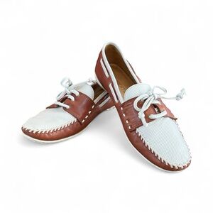Robert Zur - Cruz Moccasins in Luggage/White Size 11